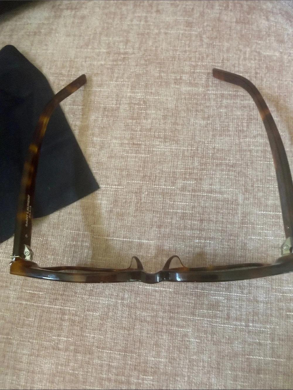 Saint Laurent Tortoiseshell Acetate Sunglasses in Brown
